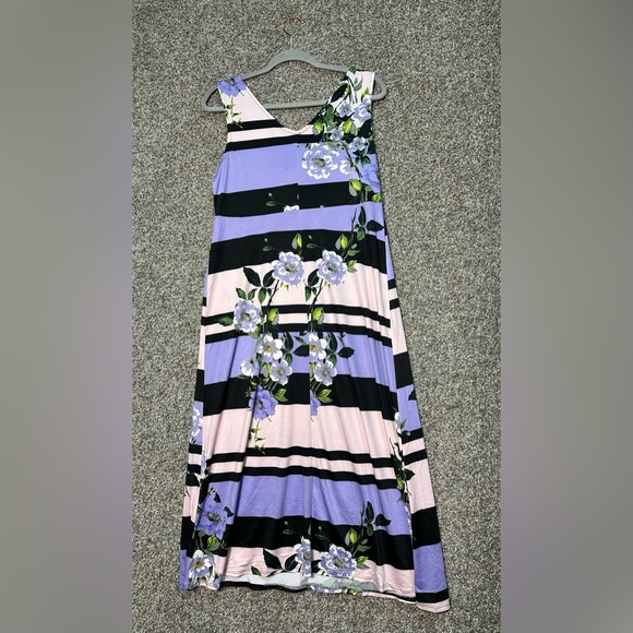 NWT Nina Leonard Tie Front Maxi Dress Size Medium - Picture 4 of 6